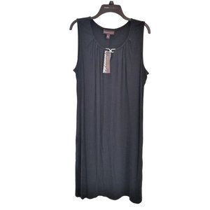 Dana Buchman Black Knit Sleeveless Dress Size L NWT